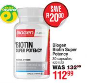 Biogen Biotin Super Potency 30 Capsules