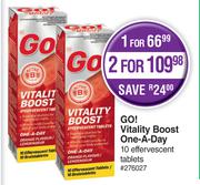 Go! Vitality Boost One A Day 10 Effervescent Tablets-For 1