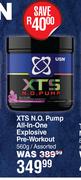 USN XTS N.O.Pump All In One Explosive Pre Workout Assorted-560g