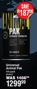 Universal Animal Pak 44 Pack