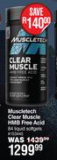Muscletech Clear Muscle HMB Free Acid 84 Liquid Softgels