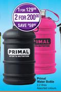 Primal Water Bottle Assoorted Colours-2.2L