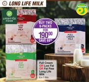Lifestyle Food Full Cream Or Low Fat Or Fat Free Long Life Milk-6 x 1L