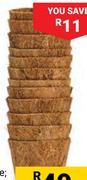 Flora 24 Pack Round Fibre Pots 80mm-Per Pack