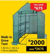 Walk In Grow Tent 1.43m x 1.43m x 1.95m