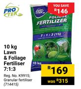 Protek Lawn & Foliage Fertiliser 7:1:3-10Kg
