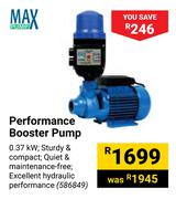 Max Pump Performance Booster Pump