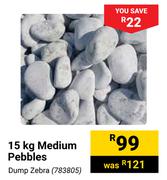 15Kg Medium Pebbles (Dump Zebra)