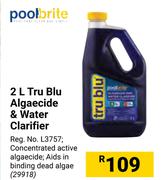 Pool Brite Tru Blu Algaecide & Water Clarifier-2L