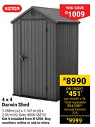 Keter 4 x 4 Darwin Shed