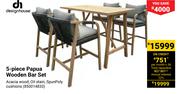 Design House 5-Piece Papua Wooden Bar Set