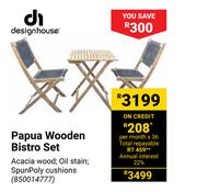 Design House Papua Wooden Bistro Set