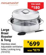 Megamaster Large Braai Roaster & Tong 701072