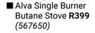 Alva Single Burner Butane Stove 567650