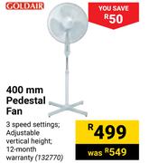 Goldair 400mm Pedestal Fan 132770