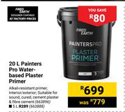 Fired Earth Painters Pro Water Based Plaster Primer-20Ltr