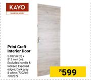 Kayo Print Craft Interior  Door