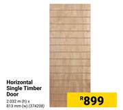 Horizontal Single Timber Door