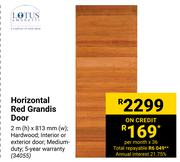 Lotus Horizontal Red Grandis Door