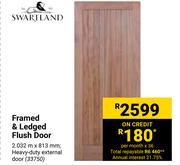 Swartland Framed & Ledged Flush Door