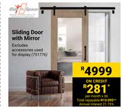 Slide n Space Sliding Door With Mirror