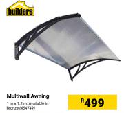 Builders Multiwall Awning