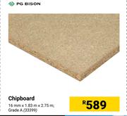 PG Bison Chipboard Grade A-16mm X 1.83m X 2.75m