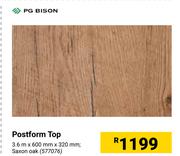 PG Bison Postform Top Saxon Oak-3.6m x 600mm x 320mm