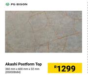 PG Bison Akashi Postform Top-360mm x 600mm x 32mm
