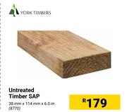 York Timbers Untreated Timber Sap-38mm x 114mm x 6.0m
