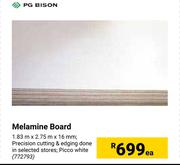 PG Bison Melamine Board-1.83m X 2.75m X 16mm Each