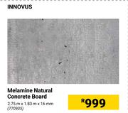 Innovus Melamine Natural Concrete Board-2.75m x 1.83m x 16mm