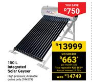  Integrated 150Ltr Solar Geyser