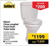 Builders Miami Close Coupled Front Flush Toilet Suite