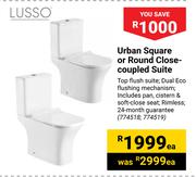 Lusso Urban Square Or Round Close Coupled Suite-Each