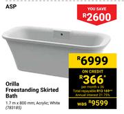 ASP Orilla Freestanding Skirted Bath-1.7m x 800mm