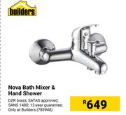 Builders Nova Bath Mixer & Hand Shower