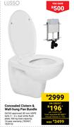 Lusso Concealed Cistern & Wall Hung Pan Bundle
