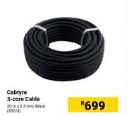 Cabtyre 3 Core Cable Black-20m x 2.5mm