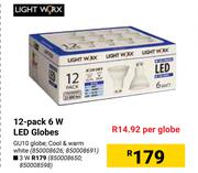 Lightworx 12 Pack 3W LED Globes