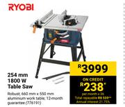 Ryobi 254mm 1800W Table Saw