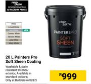 Fired Earth Painters Pro Soft Sheen Coating-20Ltr