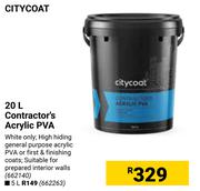 Citycoat Contractor's Acrylic PVA-20Ltr