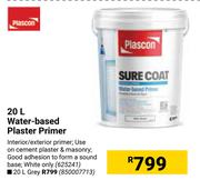 Plascon Water-Based Plaster Primer (Grey)-20Ltr