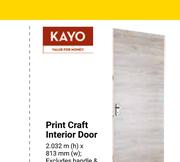 Kayo Print Craft Interior Door