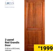 Lotus 2 Panel Red Grandis Door