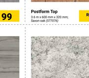 Postform Top Catalan Gloss-3.6m x 600mm x 320mm