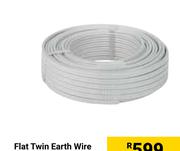 Flat Twin Earth Wire White-1.5mm x 30m Roll