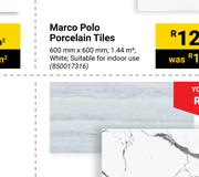 Marco Polo Polished Porcelain Tiles-600mm x 600mm Per Sqm