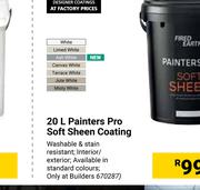 Fired Earth 20L Painters Pro Soft Sheen Coating
